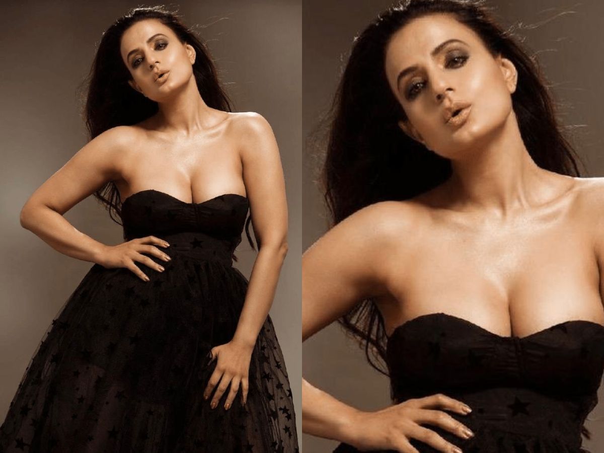 Ameesha Patel in Black Gown