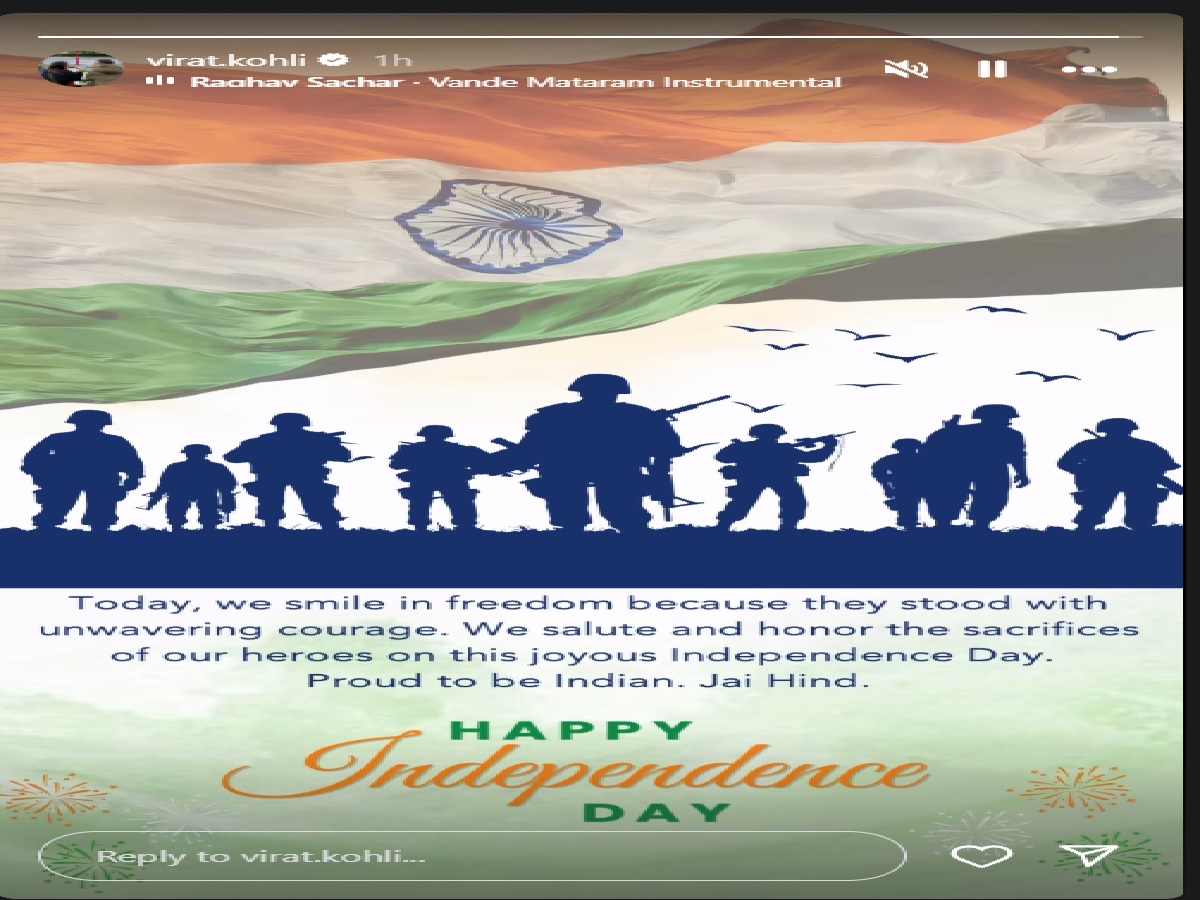 Virat Kohli’s Independence Day Tribute to Armed Forces Wins Hearts