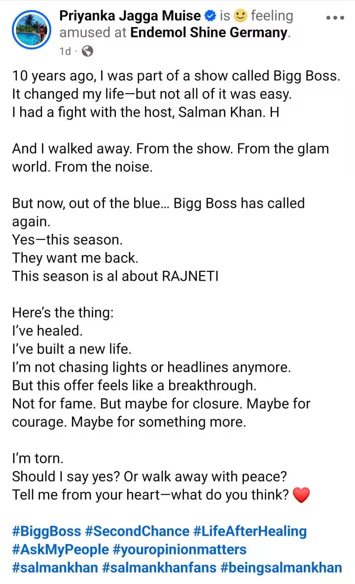 10-years-later-priyanka-jagga-walks-back-into-bigg-boss-is-a-showdown-with-salman-khan-inevitable Priyanka Jagga claims she will be back in Bigg Boss 19 for ‘closure’