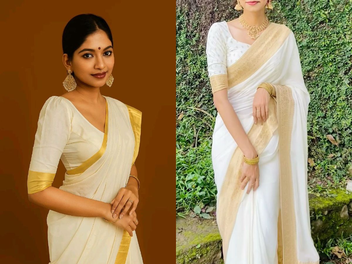 Classic Kasavu Saree