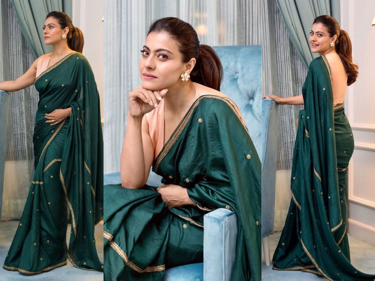 Green saree of Kajol