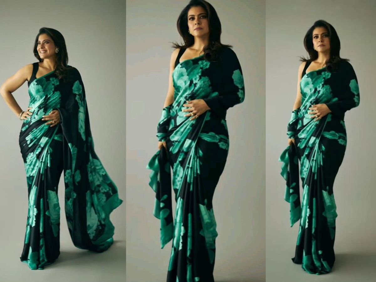 Black Floral Saree of Kajol