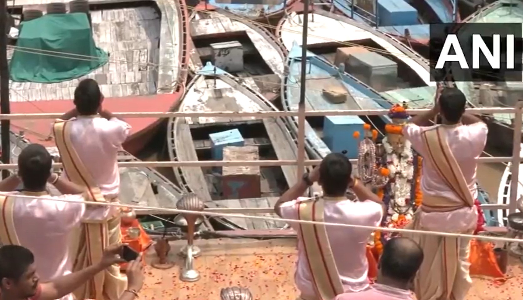 Lunar Eclipse 2025: Ganga Aarti performs in Varanasi ahead of rare celestial event