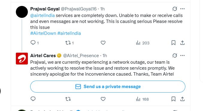 Airtel network down, users flood social media with complaints; Company confirms outage