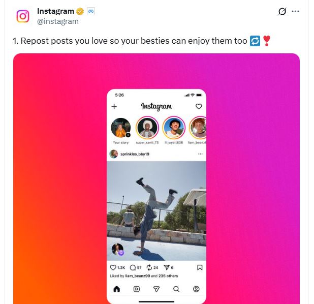Instagram rolls out new 'Repost', 'Interactive Map', and 'Friend Tab' features