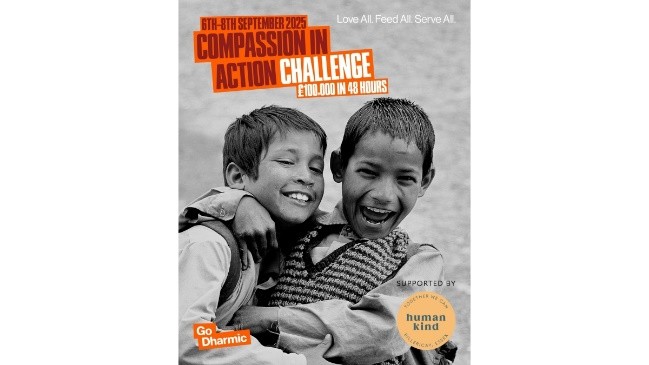 Go Dharmic Launches Compassion in Action Challenge 2025 to Raise £100,000 for Global Humanitarian Aid
