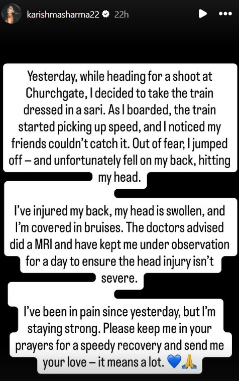 'Pyaar Ka Punchnama 2' actress Karishma Sharma jumps off moving train in Mumbai, sustains injuries to her head, back