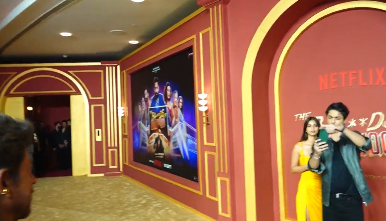 Aryan captures dad Shah Rukh Khan with paps at 'The Ba***ds of Bollywood' premiere in Mumbai