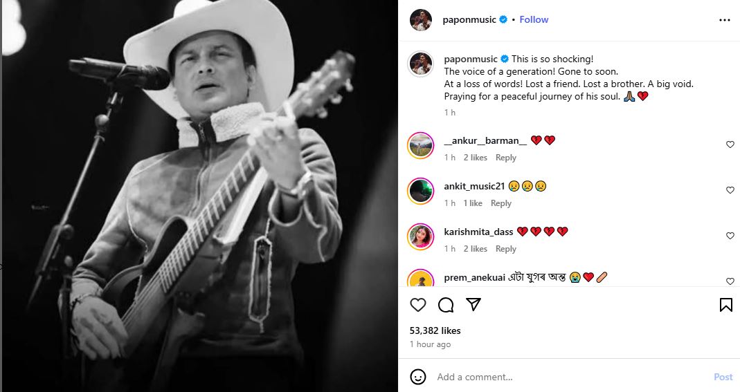 "So shocking": Papon, Shaan express grief over demise of 'Ya Ali' singer Zubeen Garg