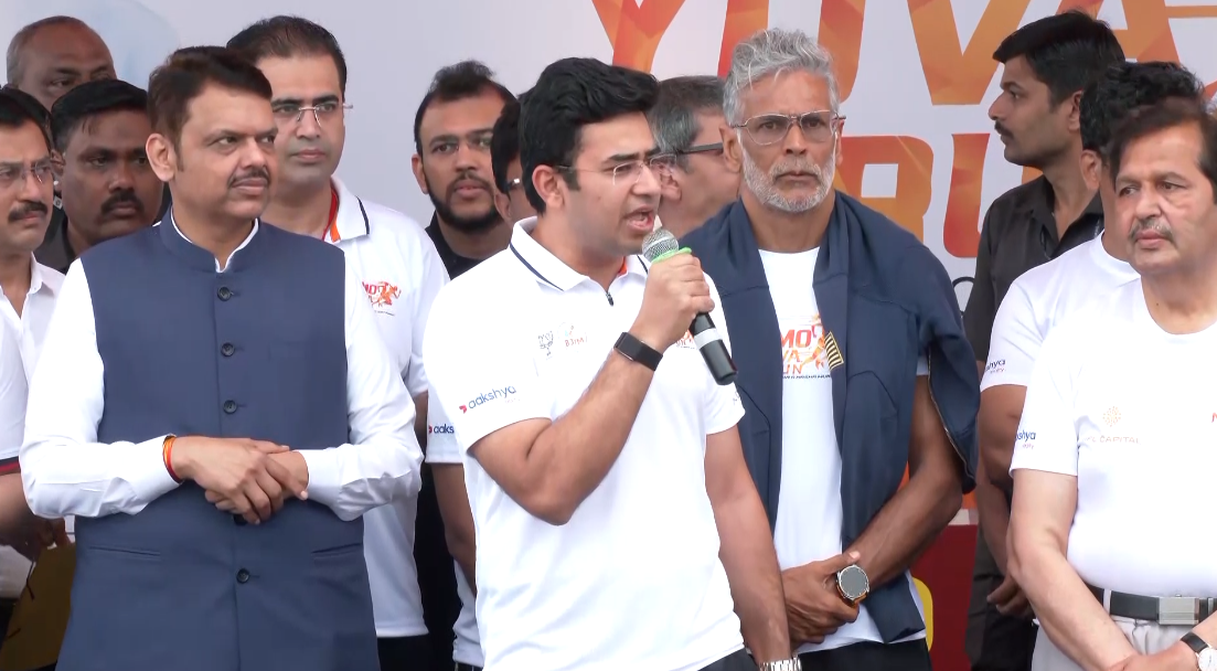 Milind Soman flags off 'Namo Yuva Run' in Mumbai, says "It's PM Modi's dream to make India drug-free"