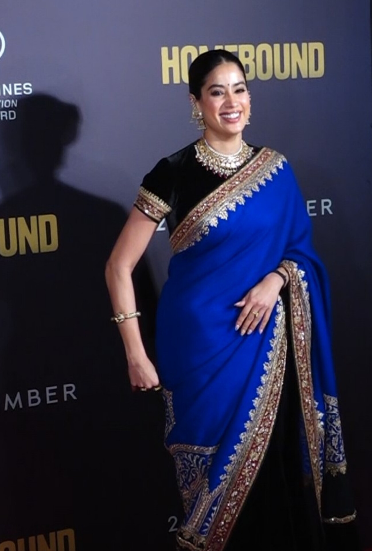 Janhvi Kapoor steps out in late mother Sridevi's saree for 'Homebound' special screening; check pics