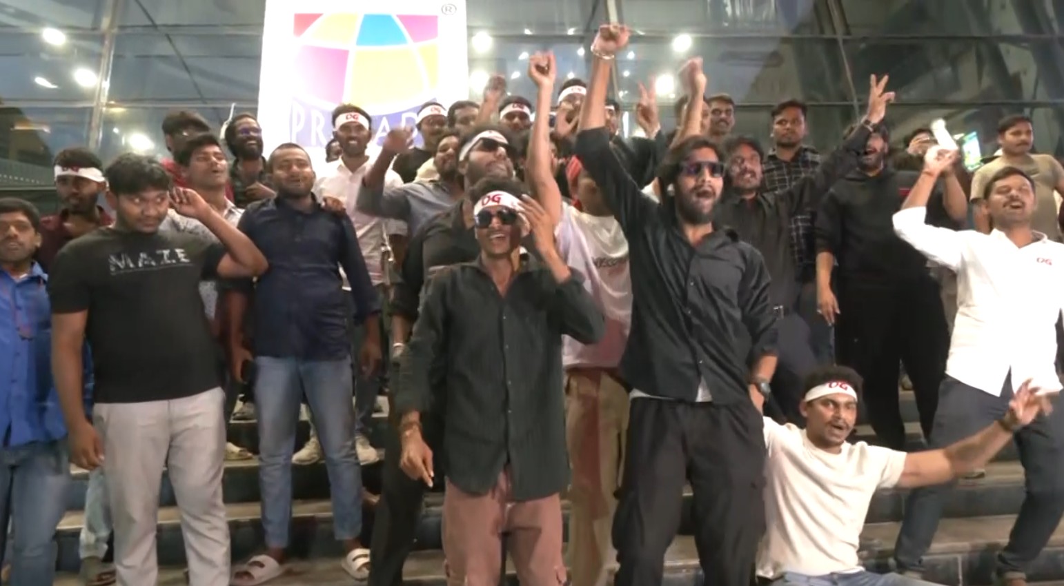 'OG' Premiere: Pawan Kalyan fans gather in large numbers outside theatres in Hyderabad