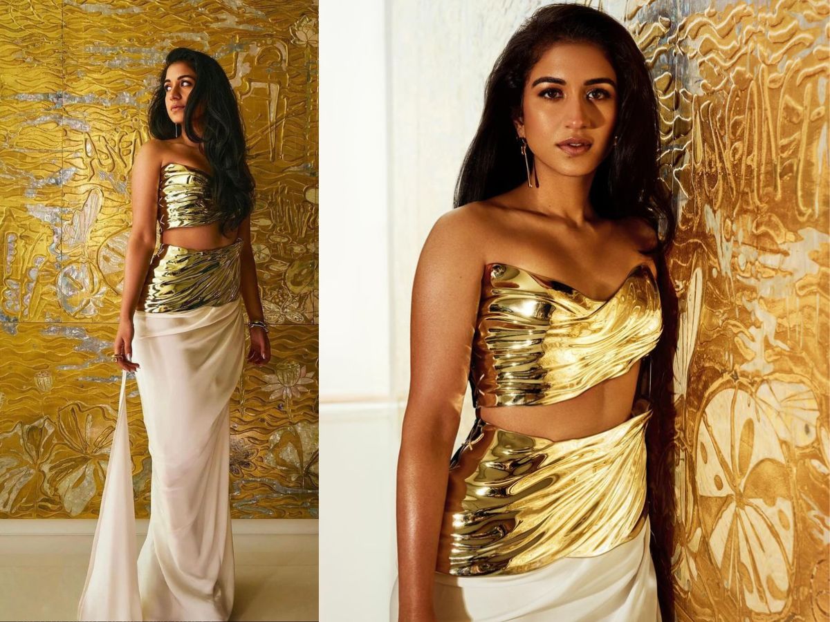 Gold and White outfit