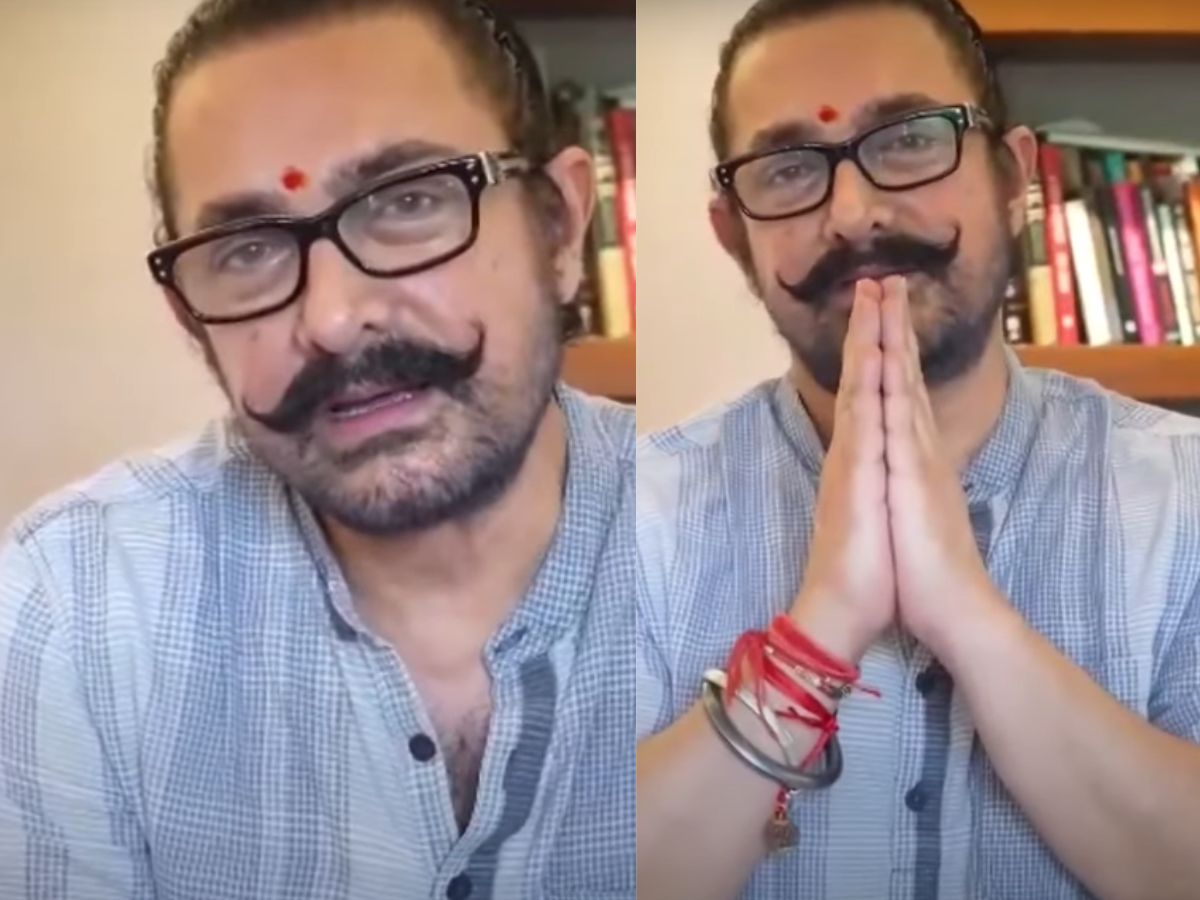 Aamir Khan wishing Narendra Modi