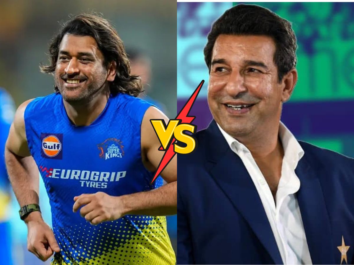 MS Dhoni (India) vs. Wasim Akram (Pakistan)