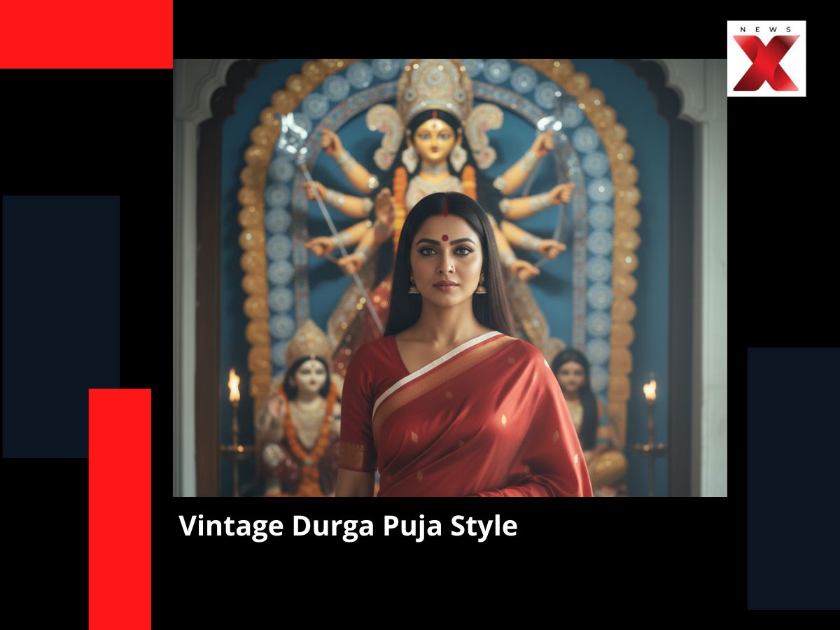 Vintage Durga Puja Style