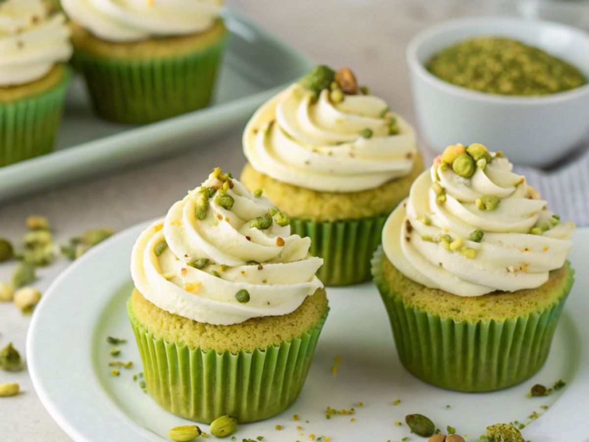 Cardamom Pistachio Cupcakes