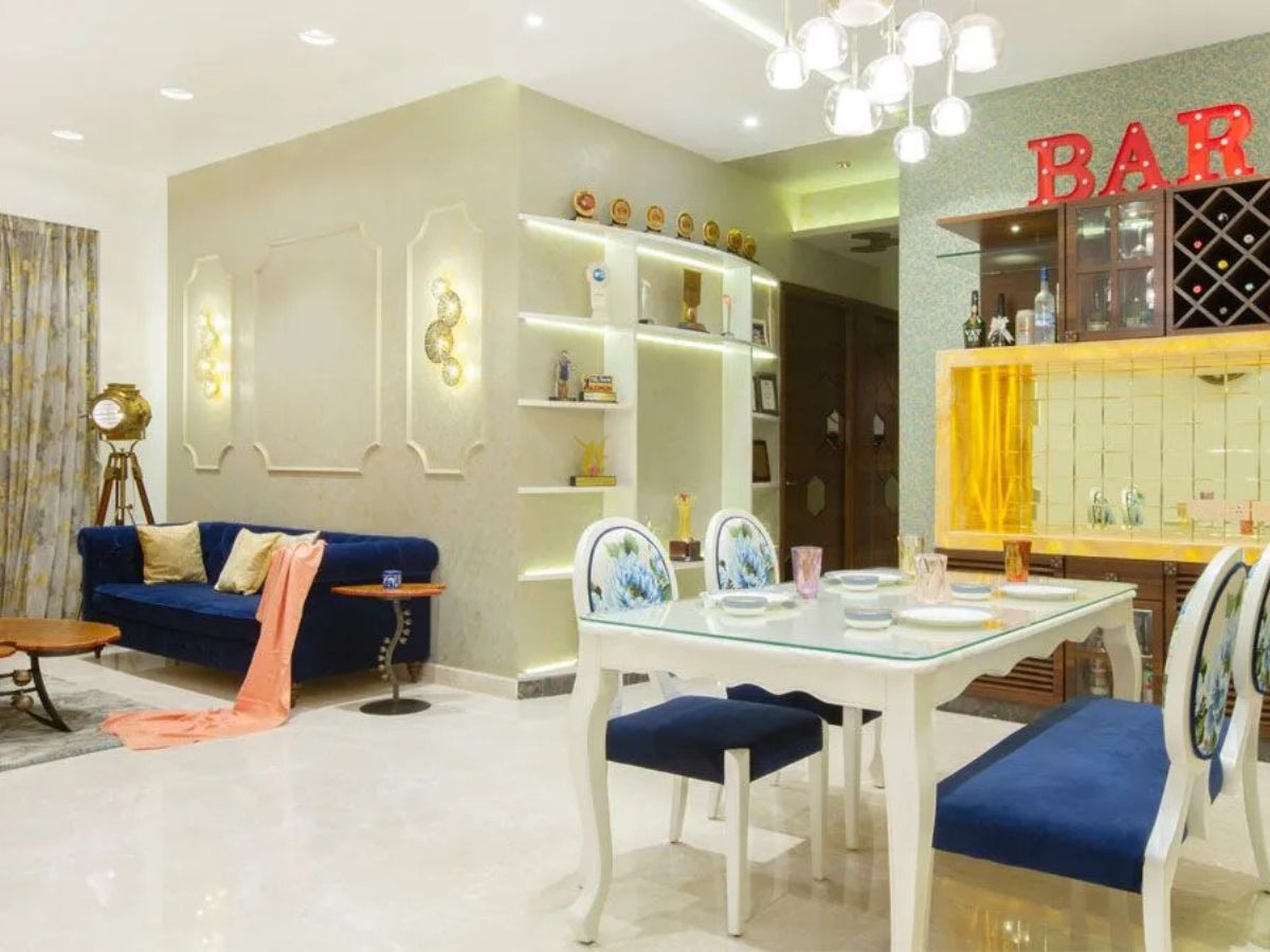 Vibrant Living and Dining Area