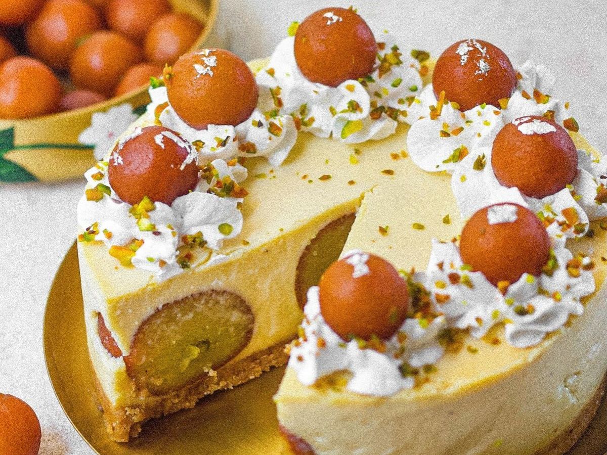 Gulab Jamun Cheesecake