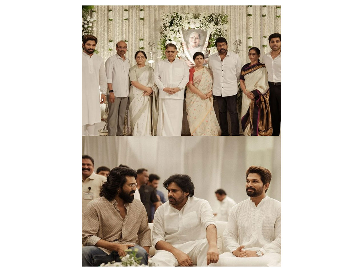 Allu Arjun grandmother's 'Pedda Karma': Chiranjeevi, Ram Charan, Pawan Kalyan offer prayers