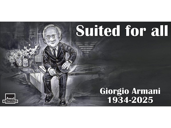 Amul pays tribute to Giorgio Armani with special doodle