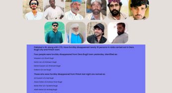 Balochistan: Multiple enforced disappearances reported in Dera Bugti and Pirkoh