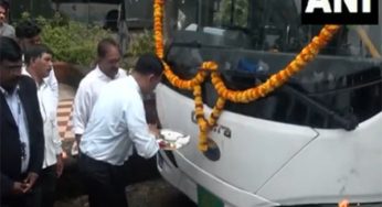 Goa CM Sawant inaugurates KTC bus service, connecting Panjim to Sankhali's rural areas