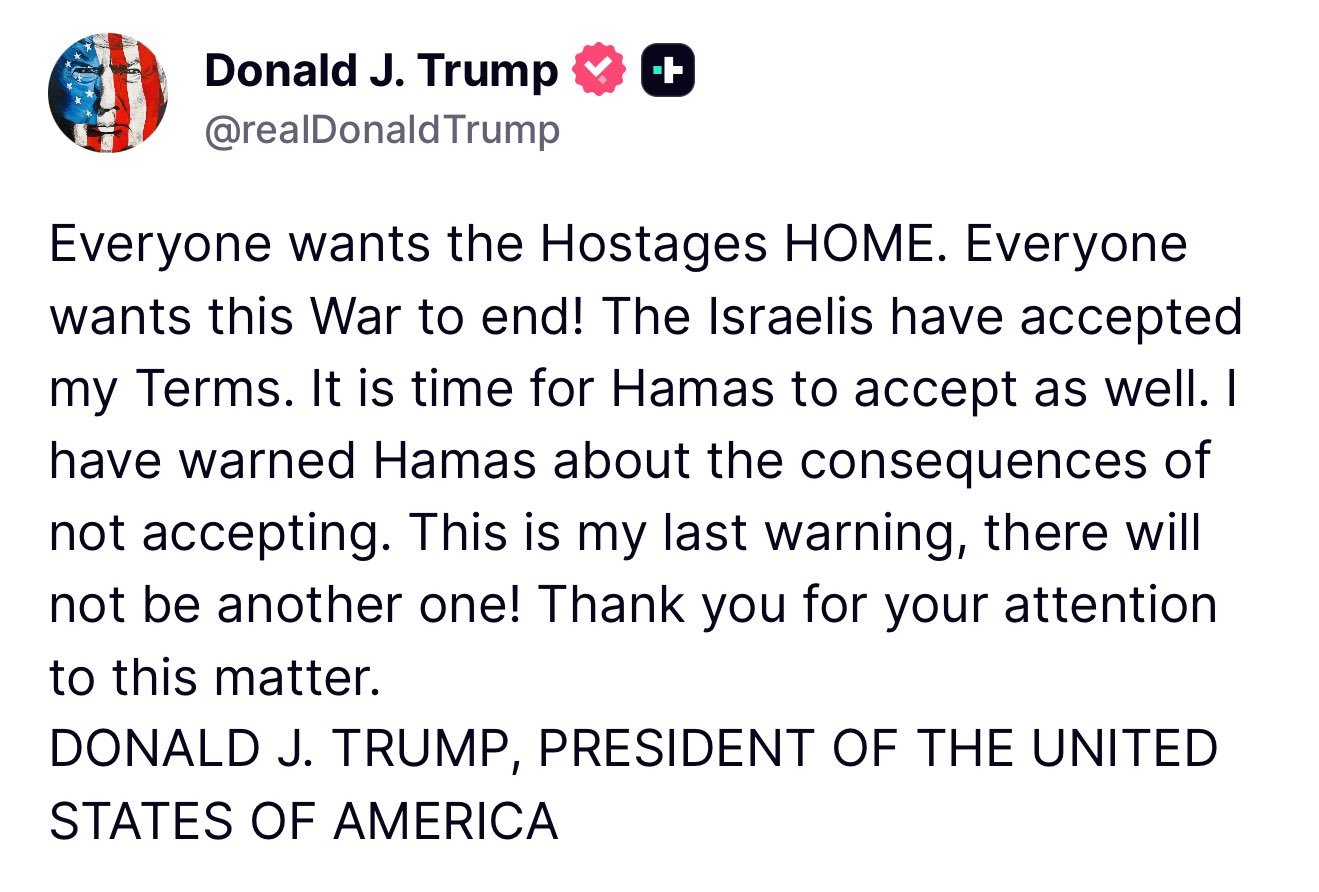 Hamas ready to negotiate ceasefire terms after Trump's 'last warning': Report
