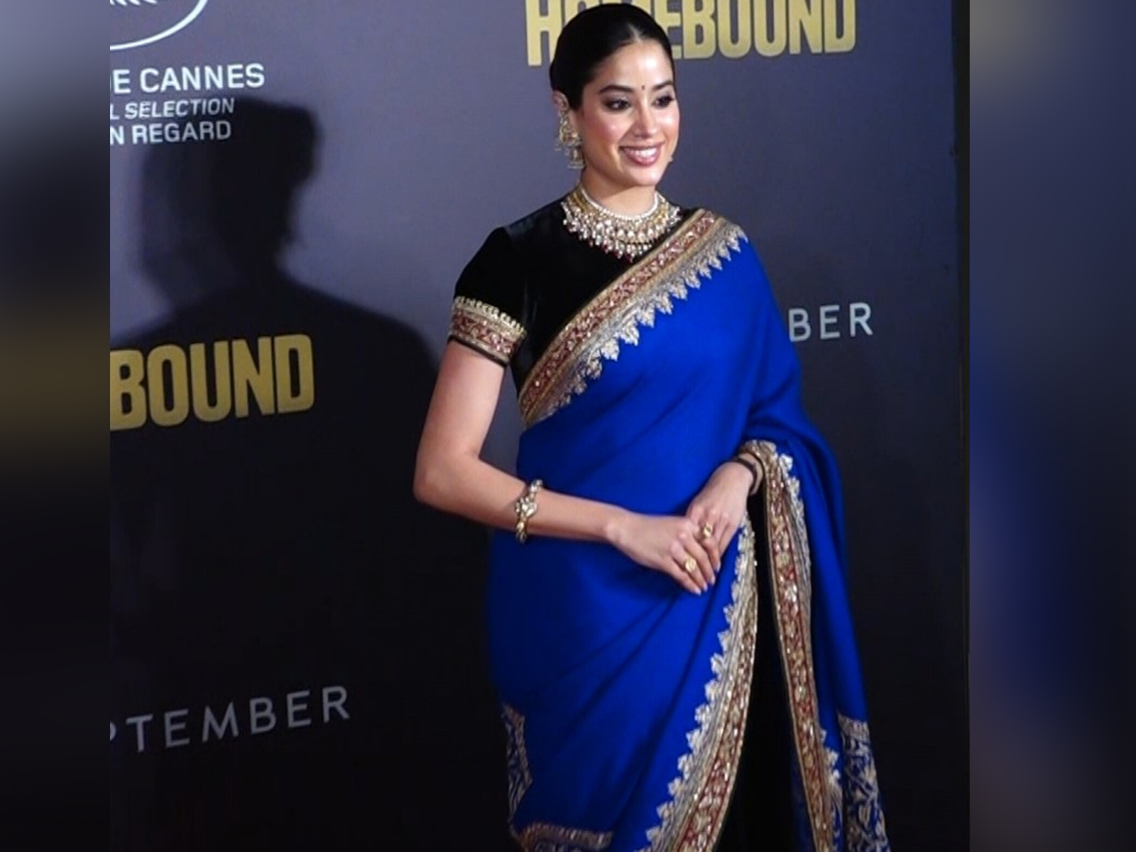 Janhvi Kapoor steps out in late mother Sridevi's saree for 'Homebound' special screening; check pics