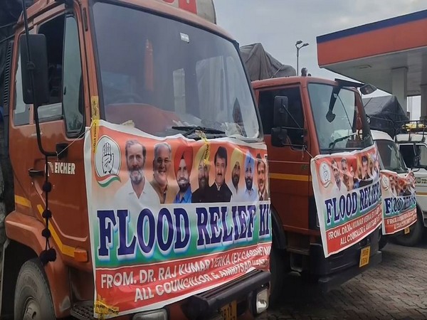 Punjab floods: Congress dispatches four trucks of relief material for flood victims from Amritsar