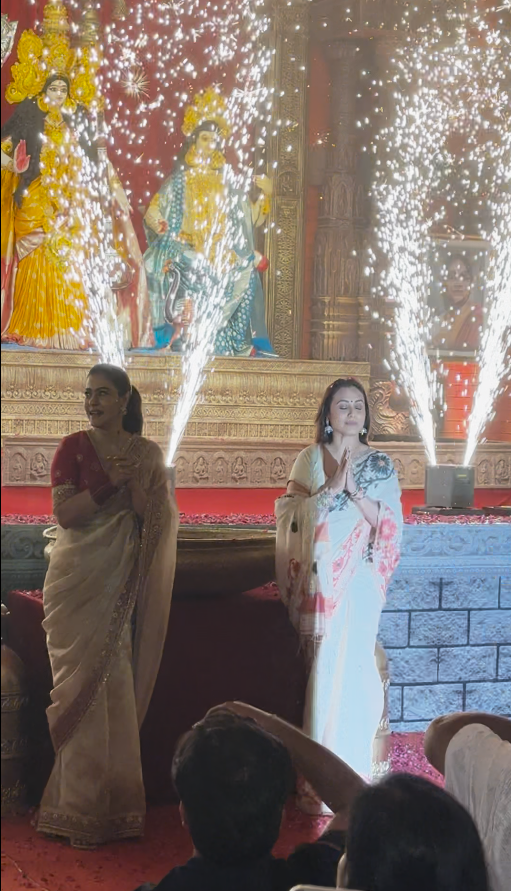 Rani, Kajol, Ayan get emotional as they miss Deb Mukherjee at Durga Puja festivities