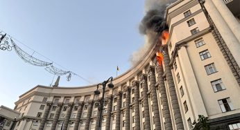 Russian strikes kills 3, cause fire in Ukraine's Cabinet of Ministers building: Zelenskyy