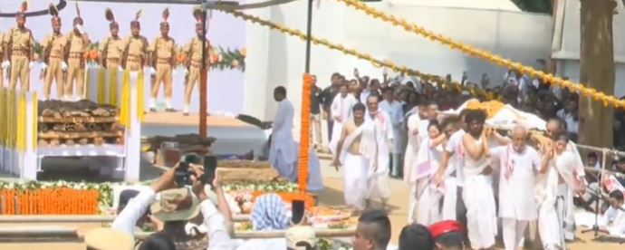 Zubeen Garg cremated with full state honours in Assam