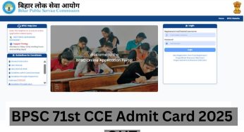 BPSC Admit Card 2025 OUT: How to Download BPSC 71st CCE Prelims Admit Card 2025 Through Direct Link