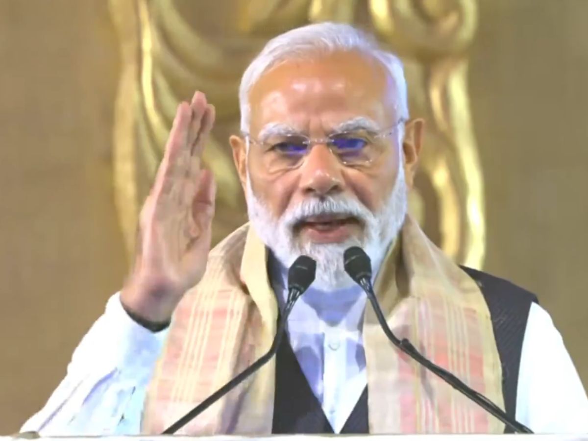 Modi in Assam (Modi's X handle)