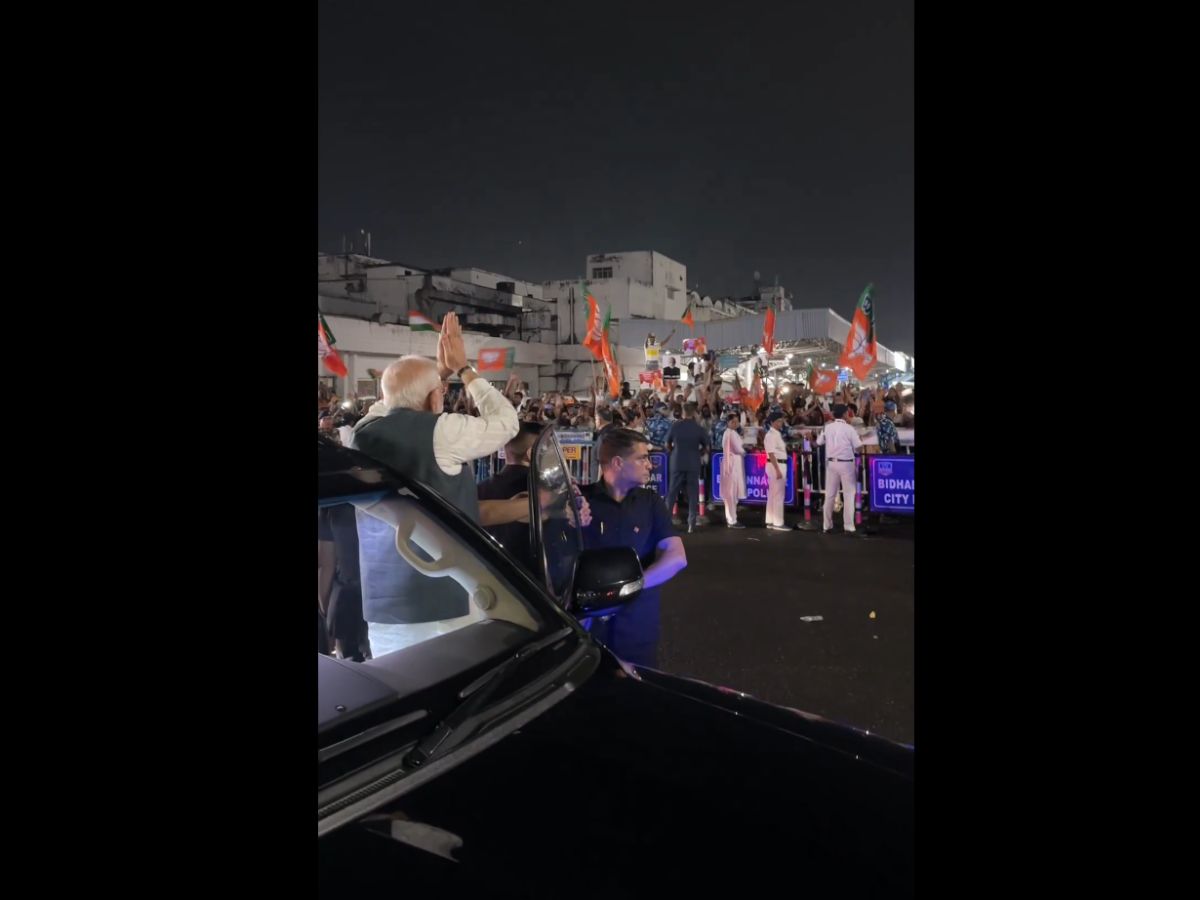 Modi in Kolkata (Modi's X handle)