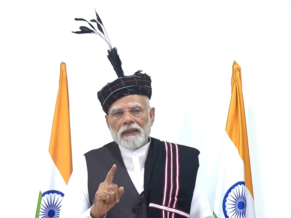 Modi in Mizoram (Modi's X handle)