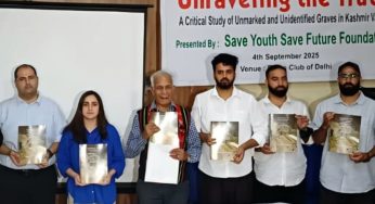 Save Youth Save Future Foundation Releases Groundbreaking Research Report On Unmarked And Unidentified Graves In Kashmir Valley