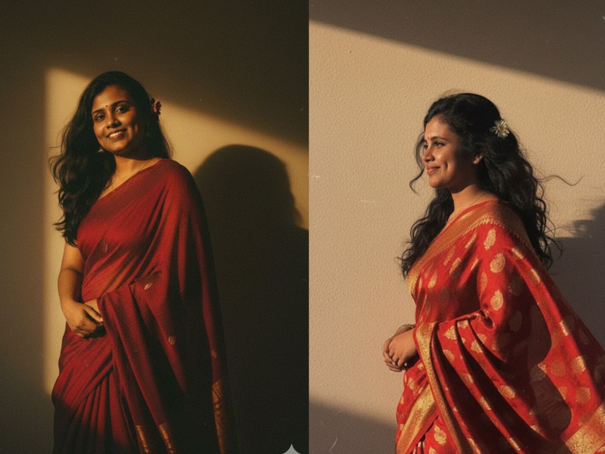 Radiance in Red: Dimples & Delight