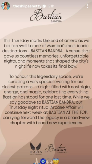 Shilpa Shetty Is SHUTTING DOWN This Iconic Restaurant Which Usually Sees Top Bollywood Stars Dining- Here’s Why!