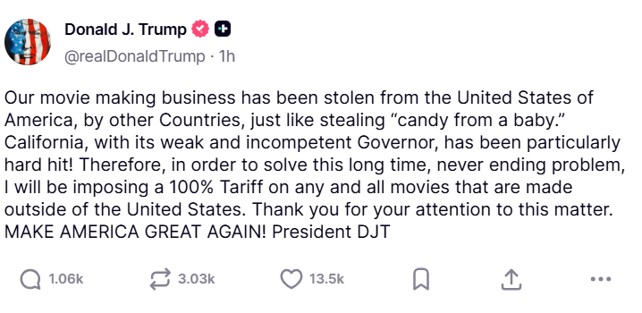 ‘Never Ending Problem’: Donald Trump Announces 100% Tariff On All Foreign Films, Heavy Duties on Furniture Imports