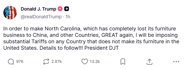 ‘Never Ending Problem’: Donald Trump Announces 100% Tariff On All Foreign Films, Heavy Duties on Furniture Imports