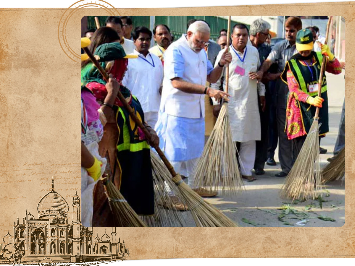 2014: PM Modi Launch of Swachh Bharat Mission