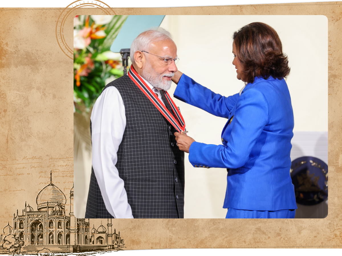 PM Modi Receives the Order of the Republic of Trinidad and Tobago.