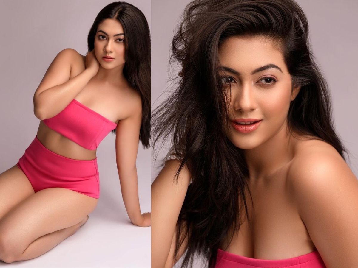 Reem Shaikh in Soft Pink Mini Dress