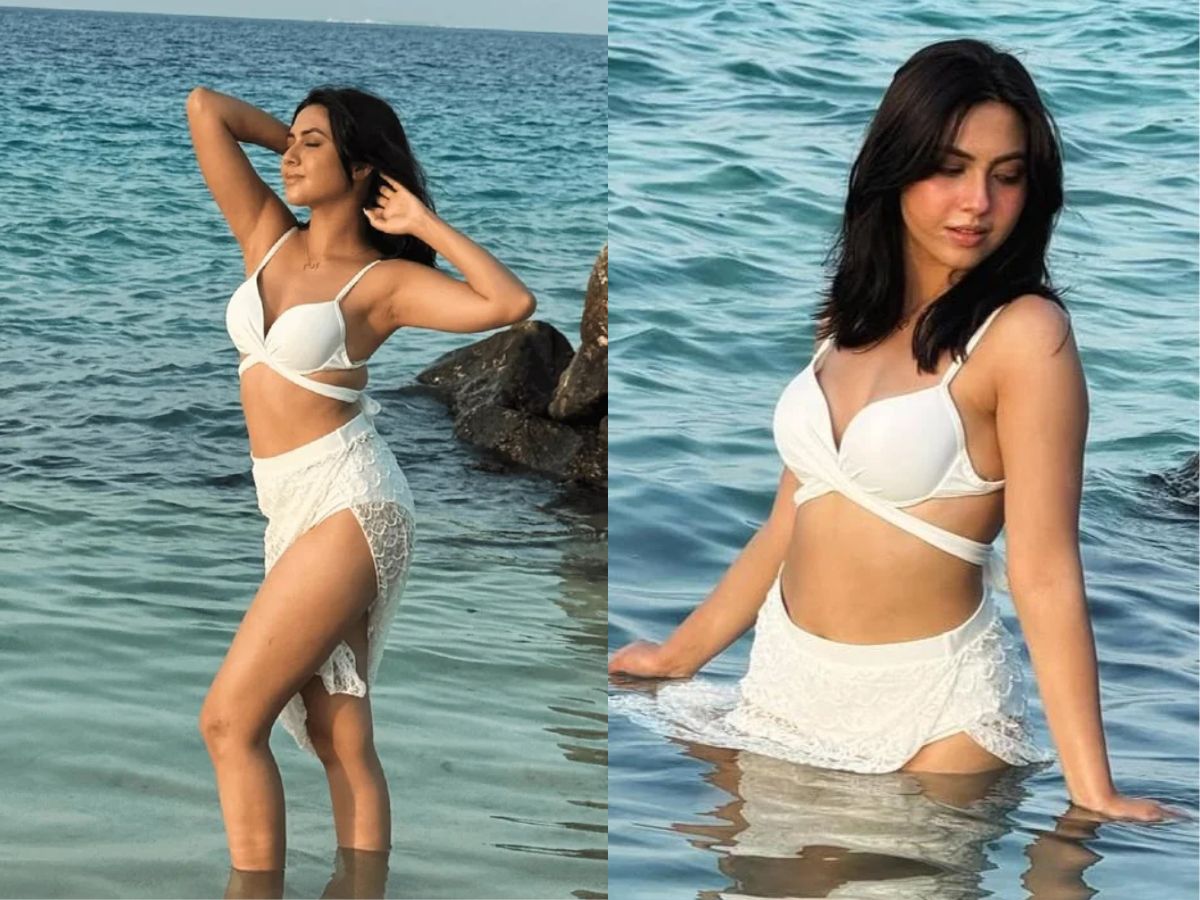 Reem Shaikh in White Bikini