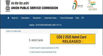 UPSC NDA, CDS 2 Admit Card 2025 RELEASED at upsc.gov.in: Check Steps to Download