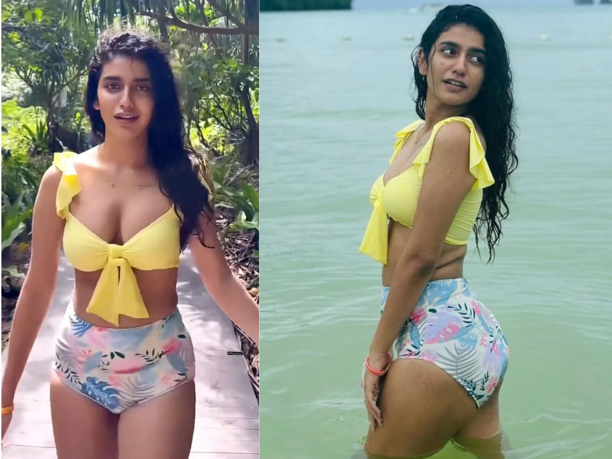 Priya Prakash Varrier in Yellow Bikini