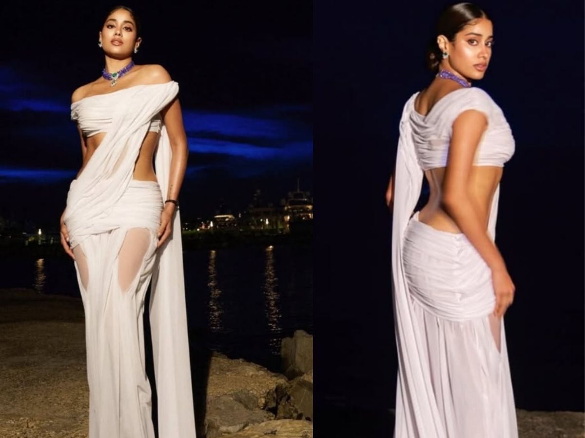 Janhvi Kapoor in White Saree