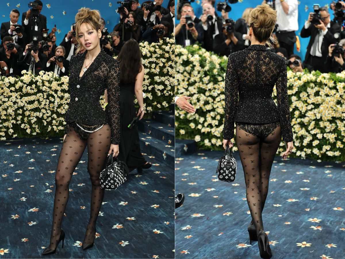 Blackpink Lisa in LV Bodysuit